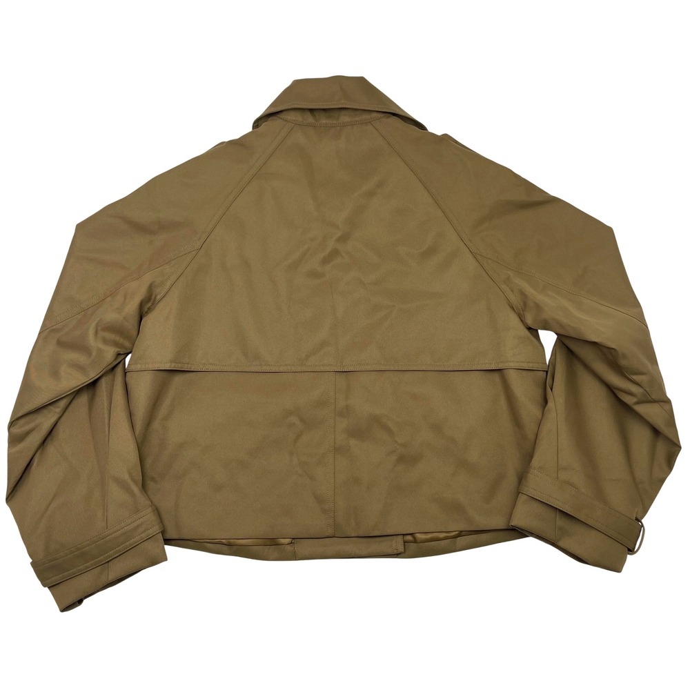 NWT Anthropologie Cropped Trench Coat XS Brown Tan Double Breasted Jacket $158 - Picture 7 of 13